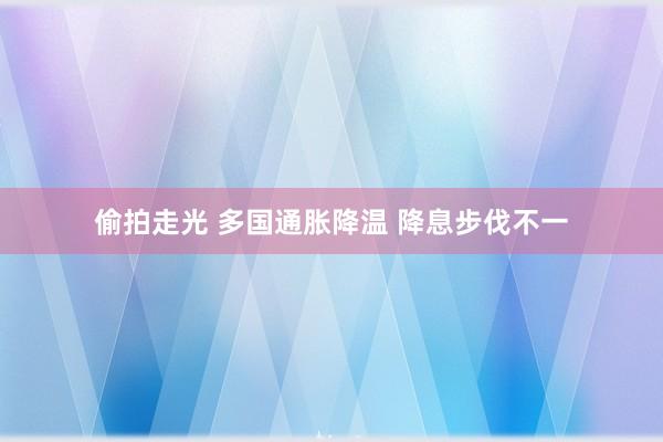 偷拍走光 多国通胀降温 降息步伐不一