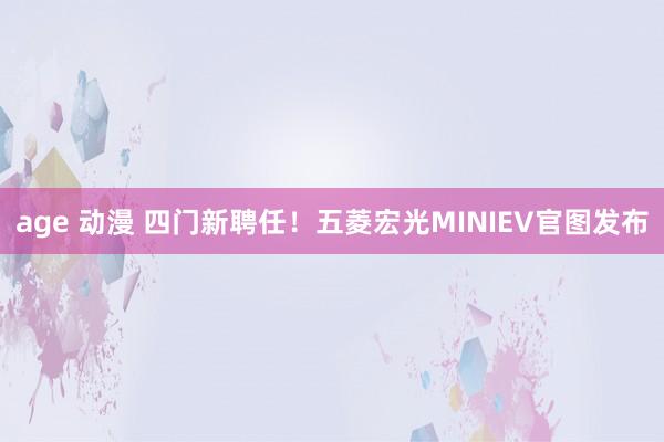 age 动漫 四门新聘任！五菱宏光MINIEV官图发布